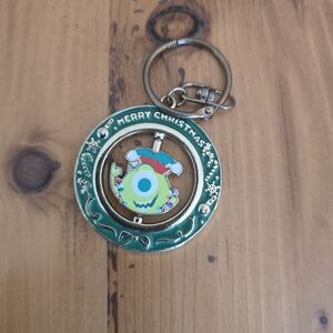 Disney Monsters, Inc. Mike Wazowski Christmas spinner keychain